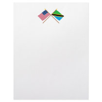 US and Tanzania Crossed Flags letterhead