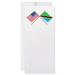 US and Tanzania Crossed Flags Custom Rack Card