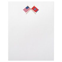 US and Tennessee Crossed Flags letterhead by Vexillophile US and Tennessee Crossed Flags letterhead