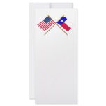 US and Texas Crossed Flags Customized Rack Card