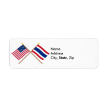 US and Thailand Crossed Flags