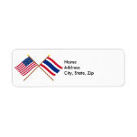 US and Thailand Crossed Flags labels
