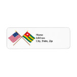 US and Togo Crossed Flags labels