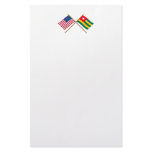 US and Togo Crossed Flags Stationery
