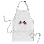 US and Trinidad & Tobago Crossed Flags aprons