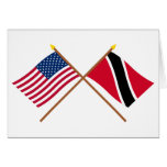 US and Trinidad & Tobago Crossed Flags cards