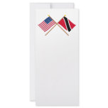 US and Trinidad &amp; Tobago Crossed Flags Customized Rack Card