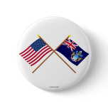 US and Tristan da Cunha Crossed Flags buttons