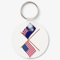US and Tristan da Cunha Crossed Flags keychains by Vexillophile US and Tristan da Cunha Crossed Flags keychains