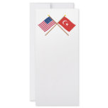 US and Turkey Crossed Flags Custom Rack Card