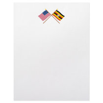 US and Uganda Crossed Flags letterhead by Vexillophile US and Uganda Crossed Flags letterhead