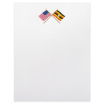 US and Uganda Crossed Flags Letterhead