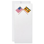 US and Uganda Crossed Flags Customized Rack Card