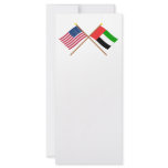 US and United Arab Emirates Crossed Flags Custom Rack Card