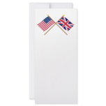 US and United Kingdom Crossed Flags Full Color Rack Card