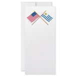 US and Uruguay Crossed Flags Rack Cards