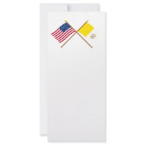 US and Vatican City Crossed Flags rack cards