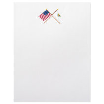 US and Virgin Islands Crossed Flags letterhead