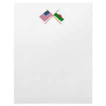US and Wales Crossed Flags letterhead