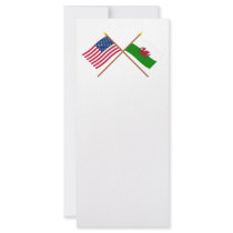 US and Wales Crossed Flags Rack Cards