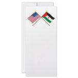 US and Western Sahara Crossed Flags Full Color Rack Card