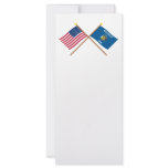 US and Wisconsin Crossed Flags Rack Card