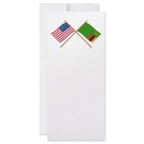 US and Zambia Crossed Flags rack cards by Vexillophile US and Zambia Crossed Flags rack cards