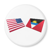 US & Antigua and Barbuda Flags magnets by Vexillophile US & Antigua and Barbuda Flags magnets
