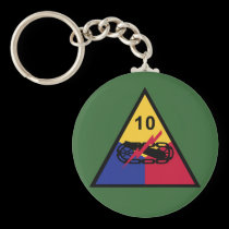 US Army - 10th Armored Division keychains
