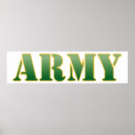 US Army - Green Text Posters