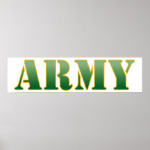 US Army - Green Text Posters
