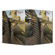 US Army soldier scouts for enemy activity 3 Ring Binder