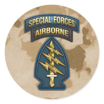 US Army Special Forces Round Sticker