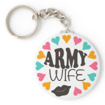 US Army Wife Key Chain