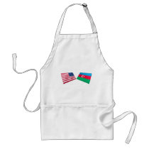 US & Azerbaijan Flags Apron