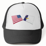 US & Azores Flags Mesh Hats