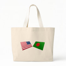 US & Bangladesh Flags Canvas Bag