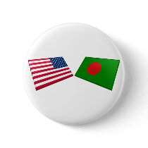 US & Bangladesh Flags Button