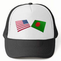 US & Bangladesh Flags Mesh Hat