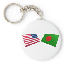 US & Bangladesh Flags Key Chains