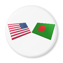 US & Bangladesh Flags Magnets