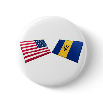 US & Barbados Flags buttons by Vexillophile US & Barbados Flags buttons