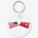 US & Bermuda Flags keychains by Vexillophile US & Bermuda Flags keychains