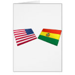 US & Bolivia Flags Cards