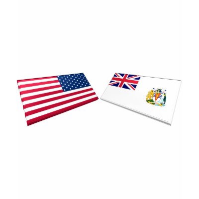 US & British Antarctic Territory Flags Tee Shirt by Vexillophile
