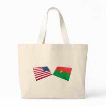 US & Burkina Faso Flags Canvas Bag