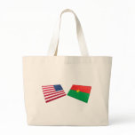 US & Burkina Faso Flags bags