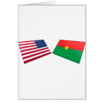 US & Burkina Faso Flags cards