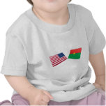 US & Burkina Faso Flags t-shirts