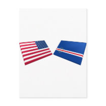 US & Cape Verde Islands Flags postcards by Vexillophile US & Cape Verde Islands Flags postcards